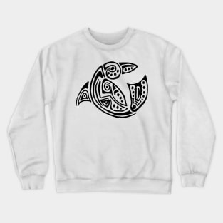 Large black dolphin tattoo Crewneck Sweatshirt